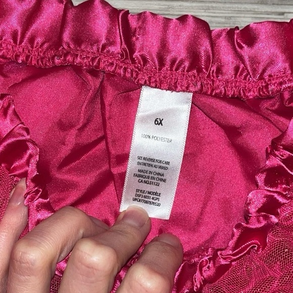 Girls 6X Sparkle Pink Skirt - Picture 3 of 4